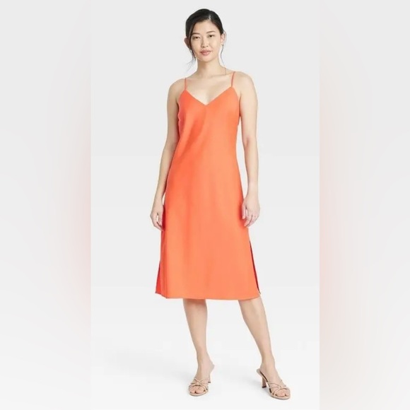 a new day | Dresses | A New Day Womens Orange Midi Dress | Poshmark